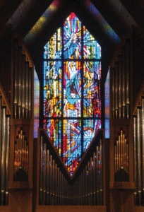spencerville church chancel stained glass window