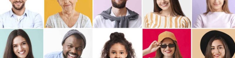 blocks of photos with people attending a depression seminar